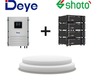 DEYE 6kW Off Grid Inverter 48V 1P with 1x Shoto 5KWh Rackmount