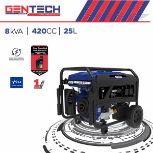 Gentech Power 8KVA / 6.5kW Electric Start Petrol Generator