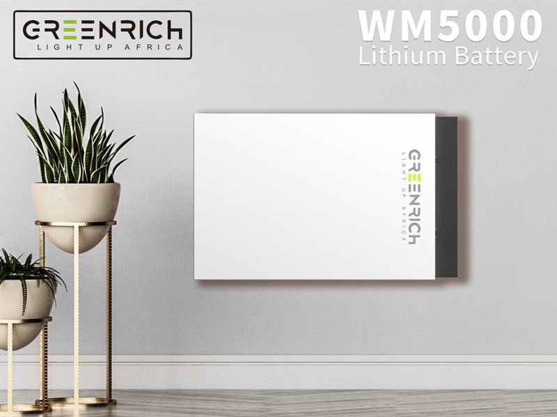 Greenrich WM5000 4.96kWh 96.6Ah LiFePO4 Battery (wallmount) - Image 2