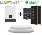 LUXPOWER SNA5000 5kW Eco-Hybrid Inverter 48V Single Phase with1x Shoto 5KWh Rackmount solar kit