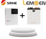 SRNE 3kW Off Grid Inverter 24V (60A MPPT) with Lemoen 2.56KWh 24V 100Ah Lithium Battery