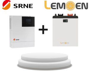 SRNE 3kW Off Grid Inverter 24V (60A MPPT) with Lemoen 2.56KWh 24V 100Ah Lithium Battery